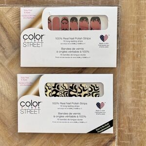 Lot Of 2 Color‎ Street Nail Strips Halloween Pumpkin Boo Ghost Glow In Dark